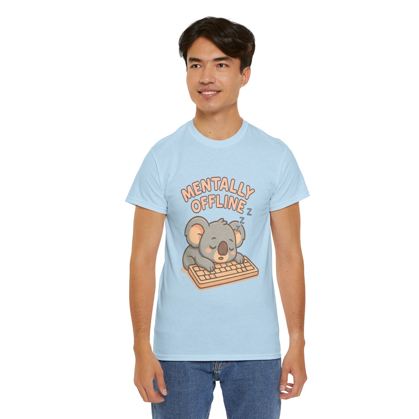 Mentally Offline Koala Shirt - Chill Lazy Unisex Tee for Relaxed Vibes