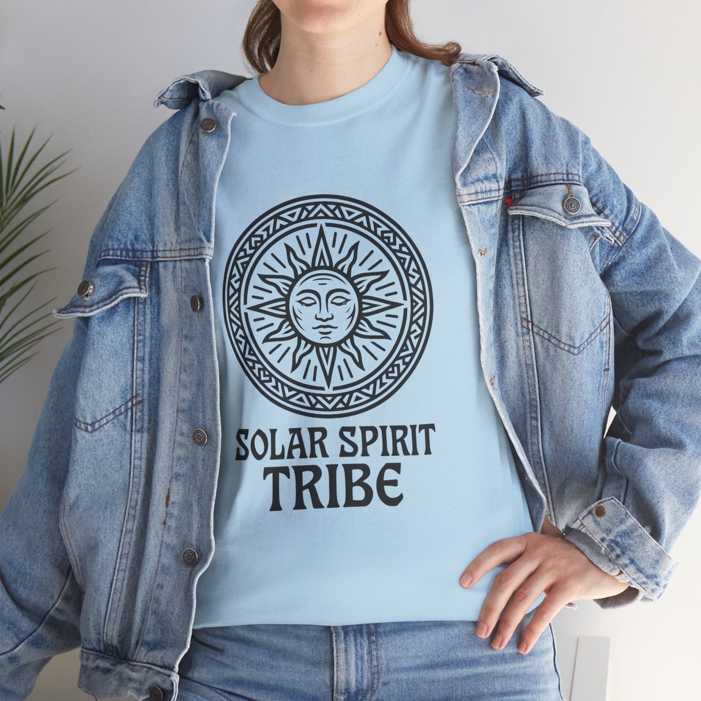 Solar Spirit Tribe Unisex T-Shirt, Sun Symbol Tee, Tribal Graphic Shirt, Boho Festival Top, Nature Lover Gift, Eco Spiritual Wear