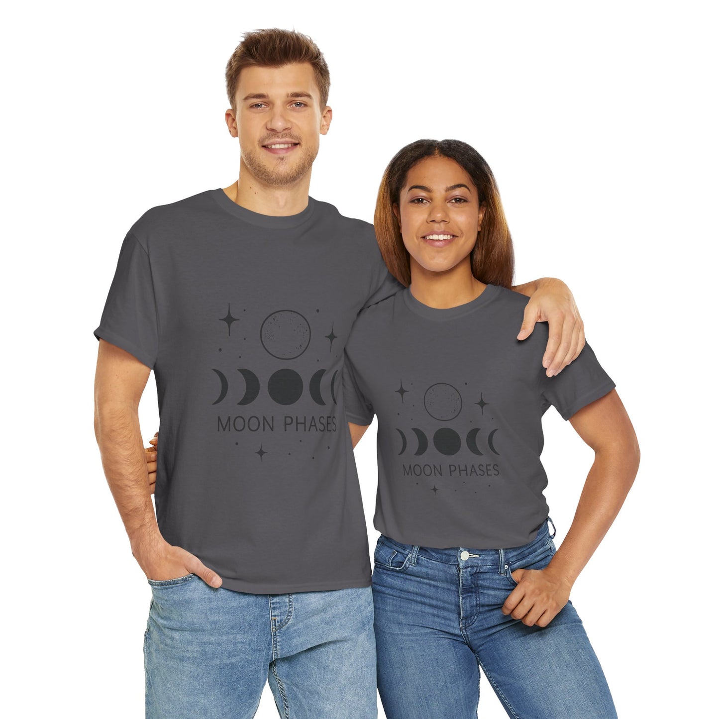 Moon Phases Unisex T-Shirt - Astrology Shirt, Celestial Tee, Spiritual Gift, Starry Night Apparel, Lunar Lover Gift