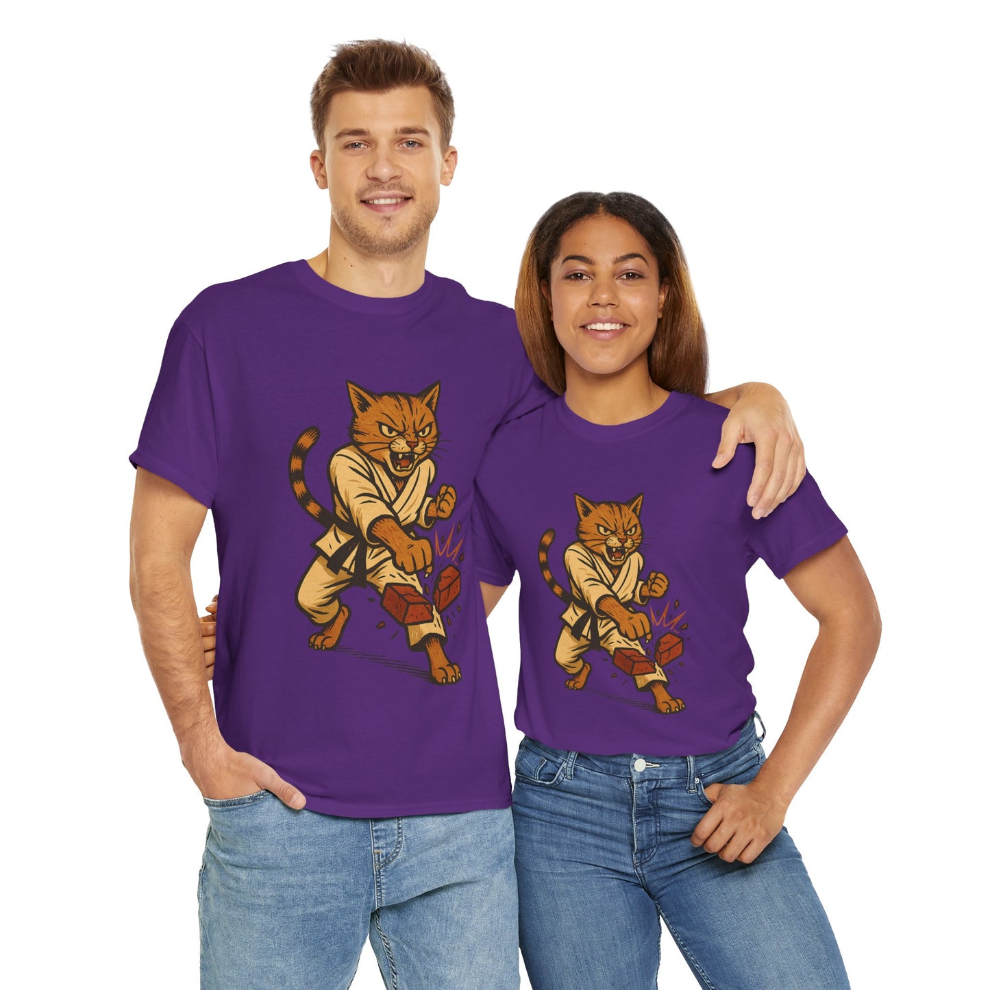 Karate Cat T-Shirt - Funny Martial Arts Unisex Tee for Cat Lovers, Paws & Claws Collection