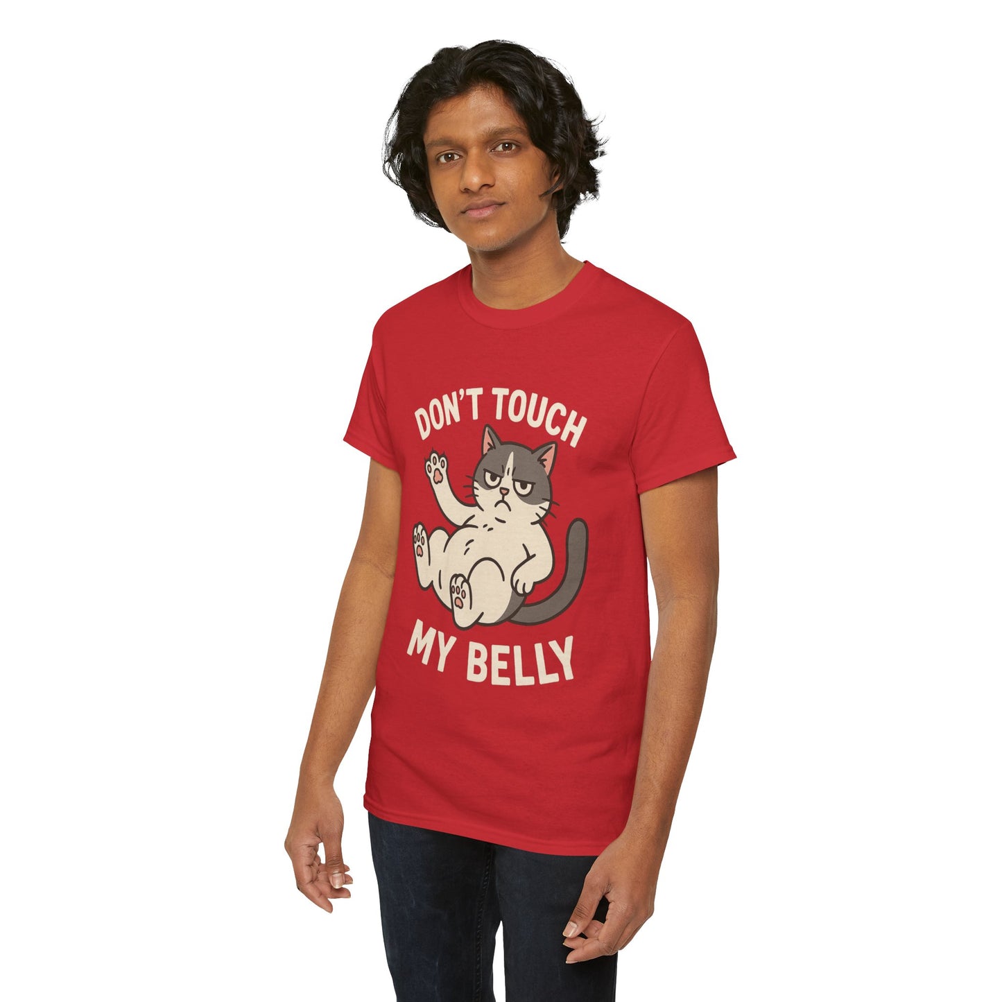 Dont Touch My Belly Cat Tee Grumpy Cat Graphic Shirt, Funny Unisex Gift