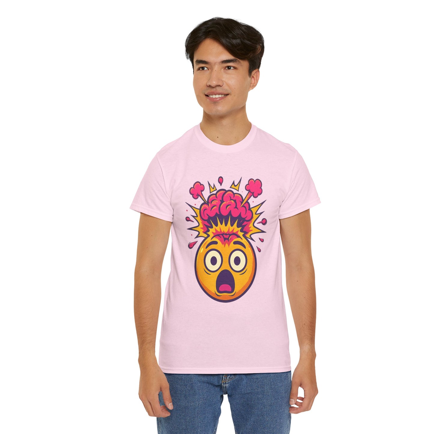 Exploding Emoji T-Shirt, Emotional Damage Meme Tee, Funny Cartoon Shirt, Colorful Unisex Gift, Shocked Face Graphic