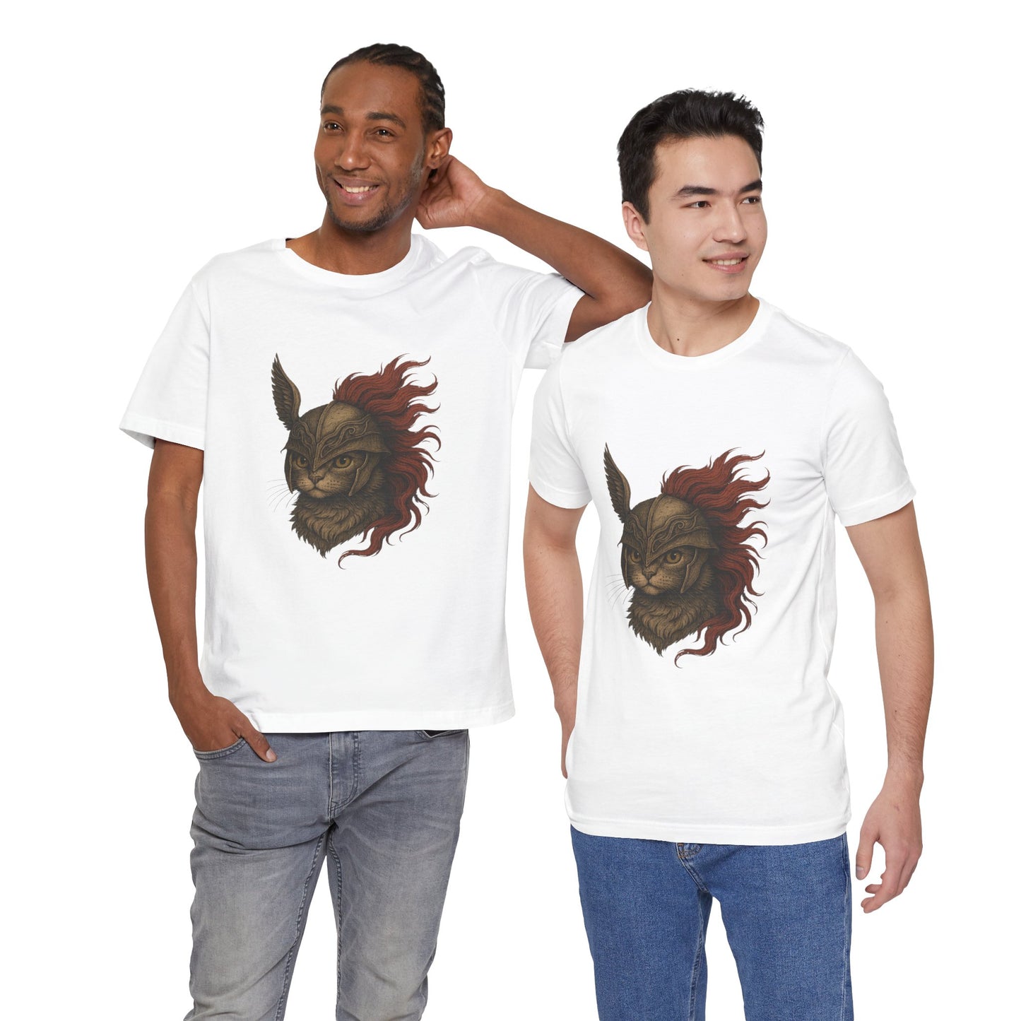 Malenia Cat Helmet Tee - Fantasy Cat T-Shirt, Elden Ring Inspired Shirt, Gamer Gift