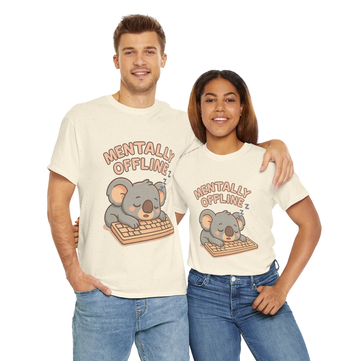 Mentally Offline Koala Shirt - Chill Lazy Unisex Tee for Relaxed Vibes
