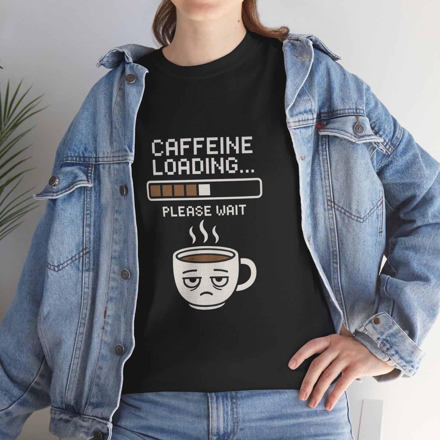 Caffeine Loading Tee - Funny Coffee Shirt, Unisex T-Shirt, Barista Gift, Casual Wear, Lazy Morning Tee, Coffee Lover Humor