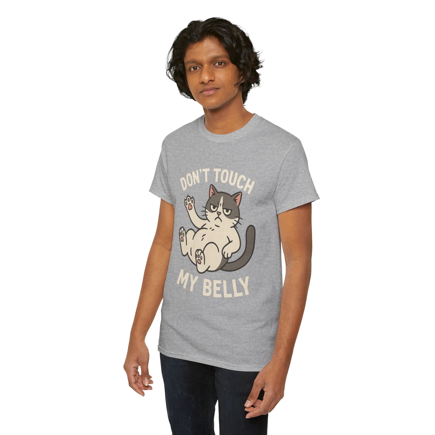 Dont Touch My Belly Cat Tee Grumpy Cat Graphic Shirt, Funny Unisex Gift