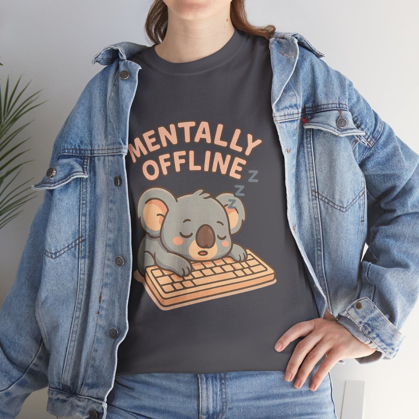 Mentally Offline Koala Shirt - Chill Lazy Unisex Tee for Relaxed Vibes