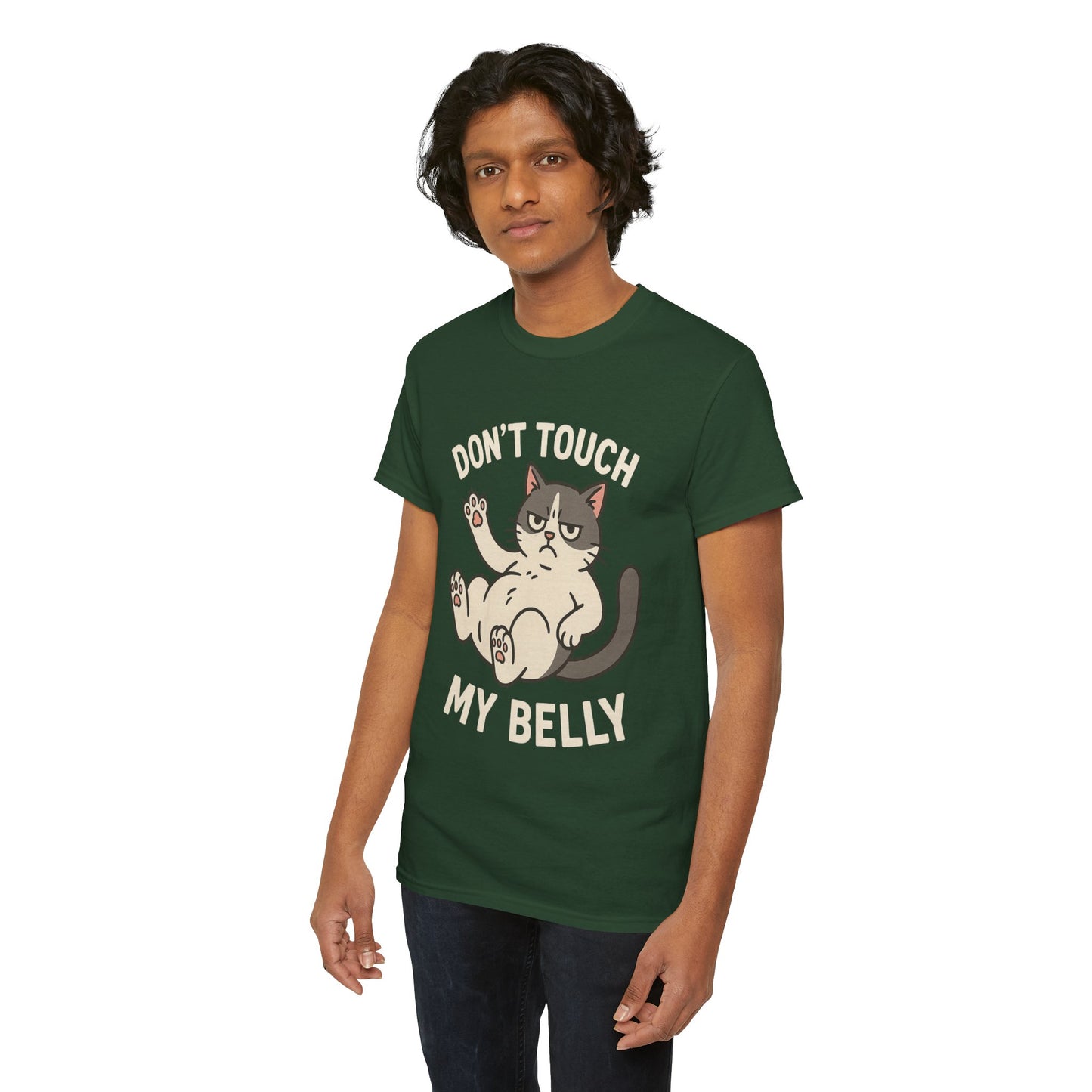 Dont Touch My Belly Cat Tee Grumpy Cat Graphic Shirt, Funny Unisex Gift