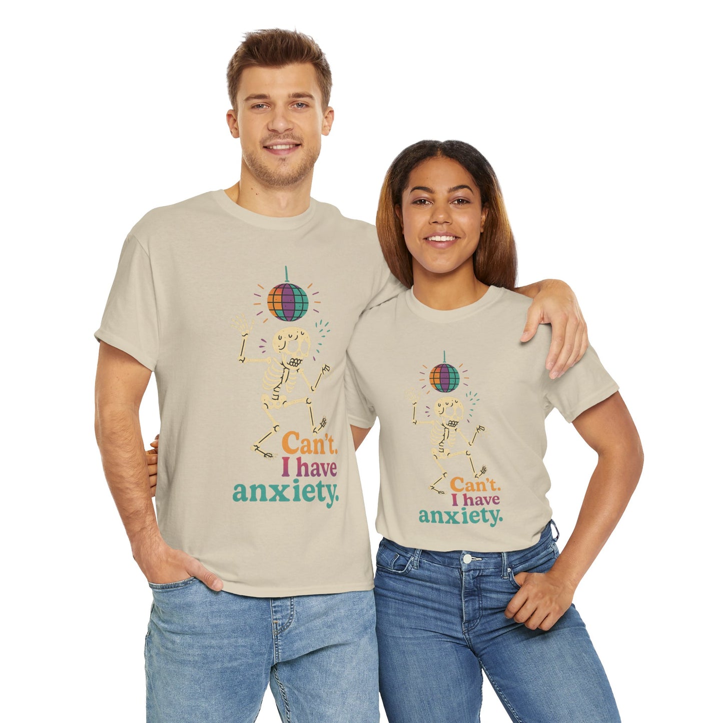 I Have Anxiety Shirt, Funny Dancing Skeleton Tee, Disco Party Meme Shirt, Social Anxiety Humor, Unisex Halloween Graphic
