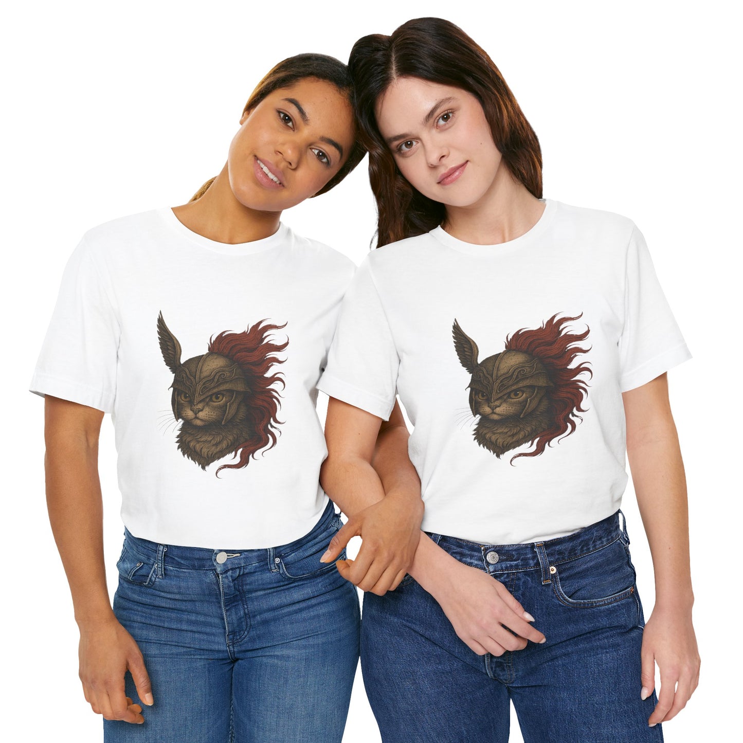 Malenia Cat Helmet Tee - Fantasy Cat T-Shirt, Elden Ring Inspired Shirt, Gamer Gift