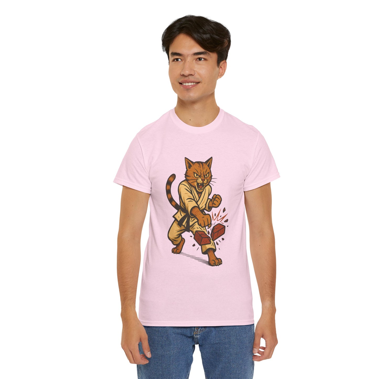 Karate Cat T-Shirt - Funny Martial Arts Unisex Tee for Cat Lovers, Paws & Claws Collection
