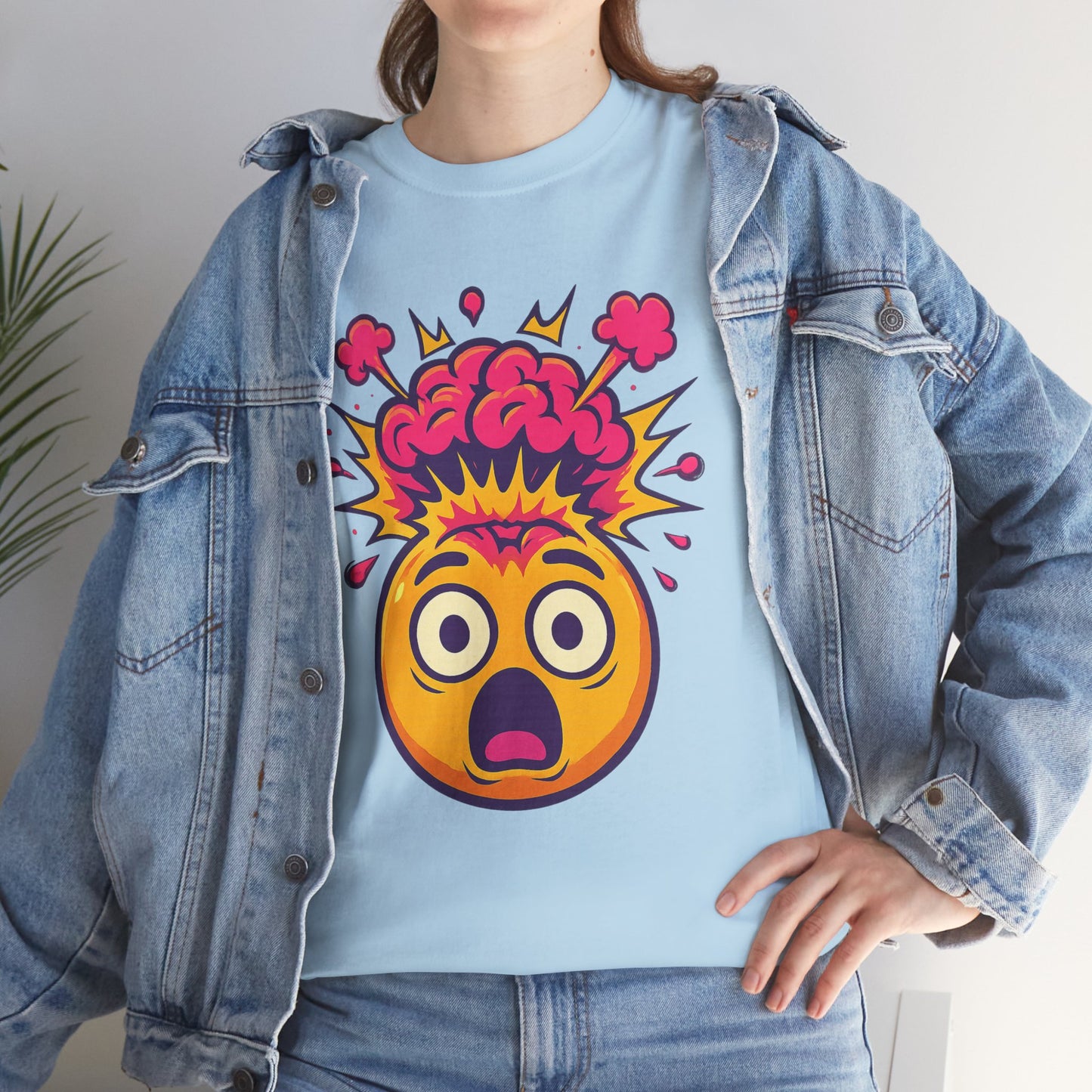 Exploding Emoji T-Shirt, Emotional Damage Meme Tee, Funny Cartoon Shirt, Colorful Unisex Gift, Shocked Face Graphic