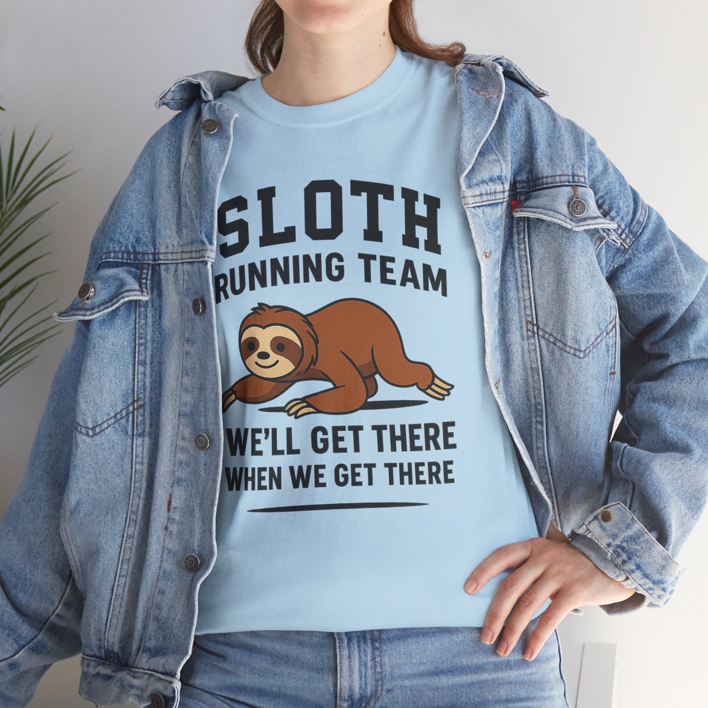 Sloth Running Team Shirt Funny Lazy Animal Tee Unisex Humor Gift Cool Fitness Top