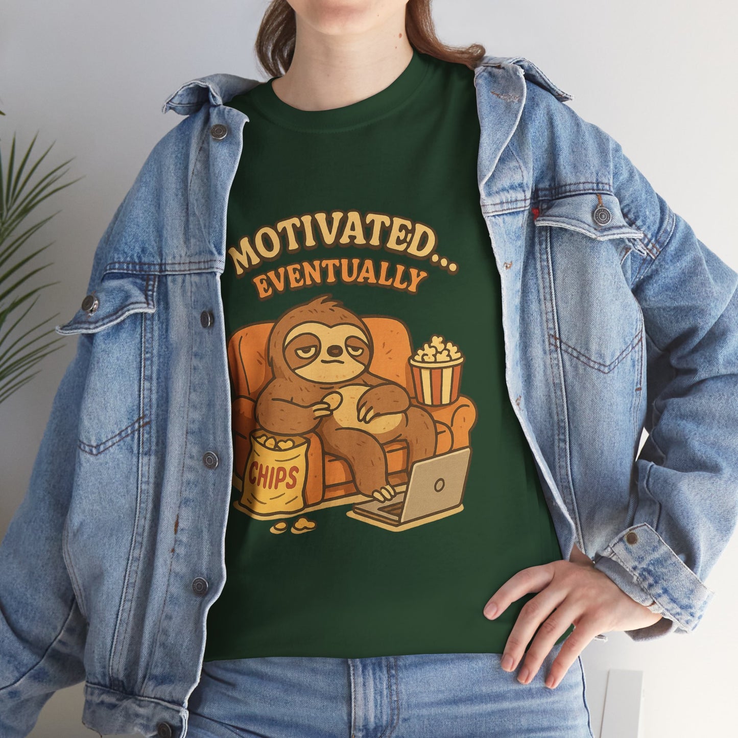 Sloth Running Team Shirt - Funny Lazy T-Shirt, Unisex Heavy Cotton Tee, Gift for Sloth Lovers, Chill Vibes Casual Graphic Tee