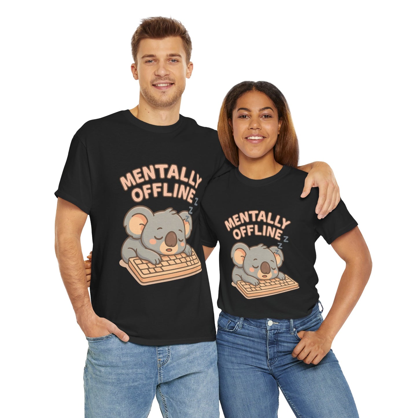Mentally Offline Koala Shirt - Chill Lazy Unisex Tee for Relaxed Vibes