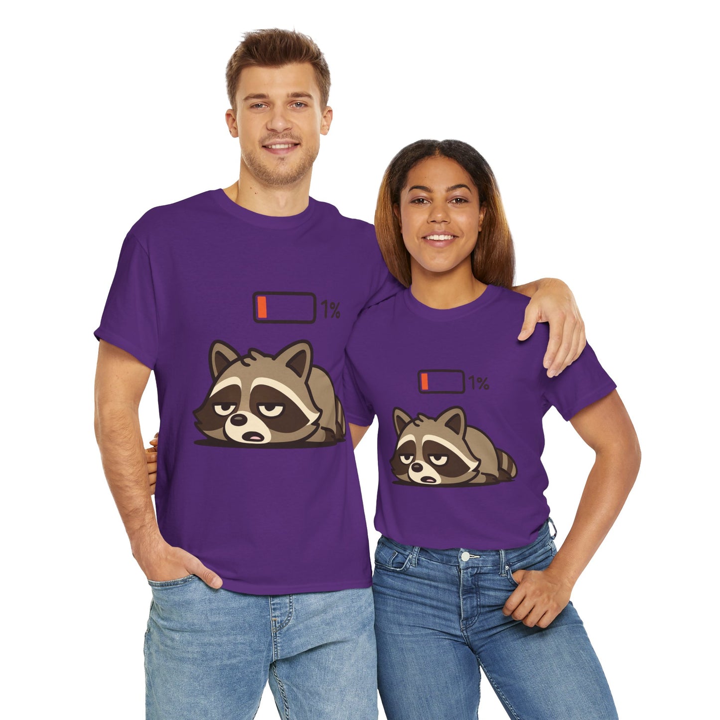 Sleepy Raccoon Tee, Funny Animal Shirt, Lazy Day Outfit, Cozy Gift, Unisex Cotton Tee