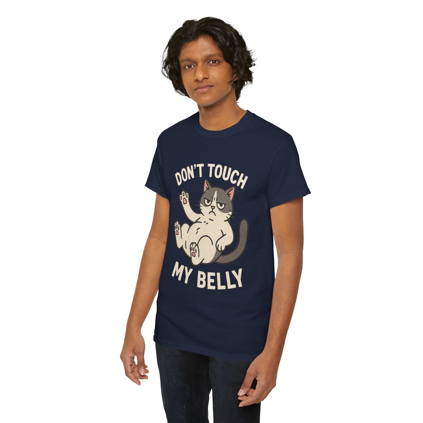 Dont Touch My Belly Cat Tee Grumpy Cat Graphic Shirt, Funny Unisex Gift