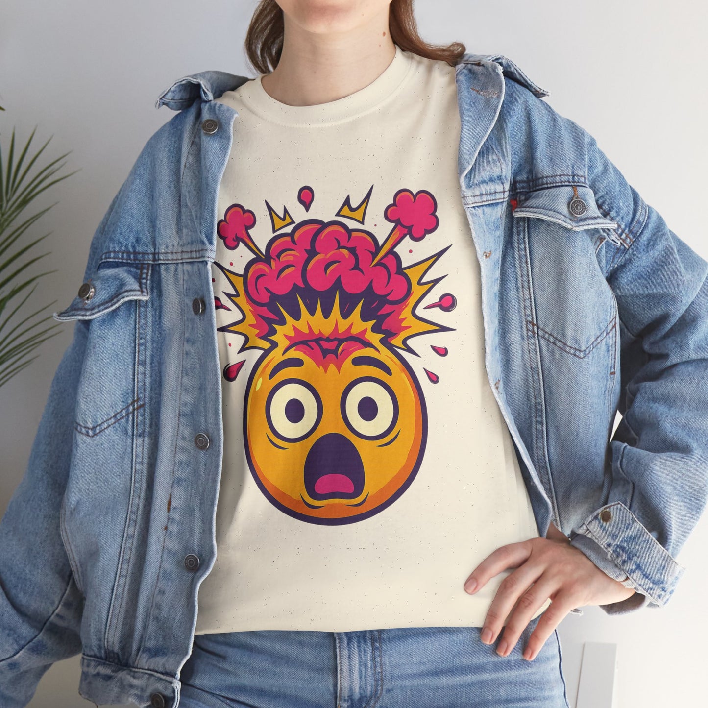 Exploding Emoji T-Shirt, Emotional Damage Meme Tee, Funny Cartoon Shirt, Colorful Unisex Gift, Shocked Face Graphic