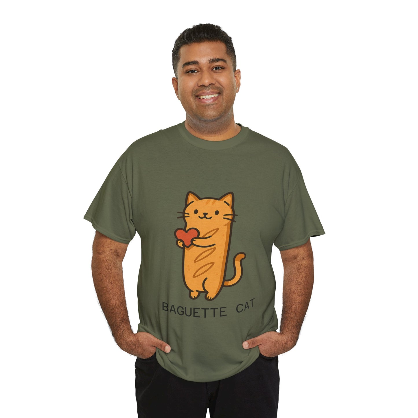 Baguette Cat T-Shirt Cute & Funny Cat Lover Tee