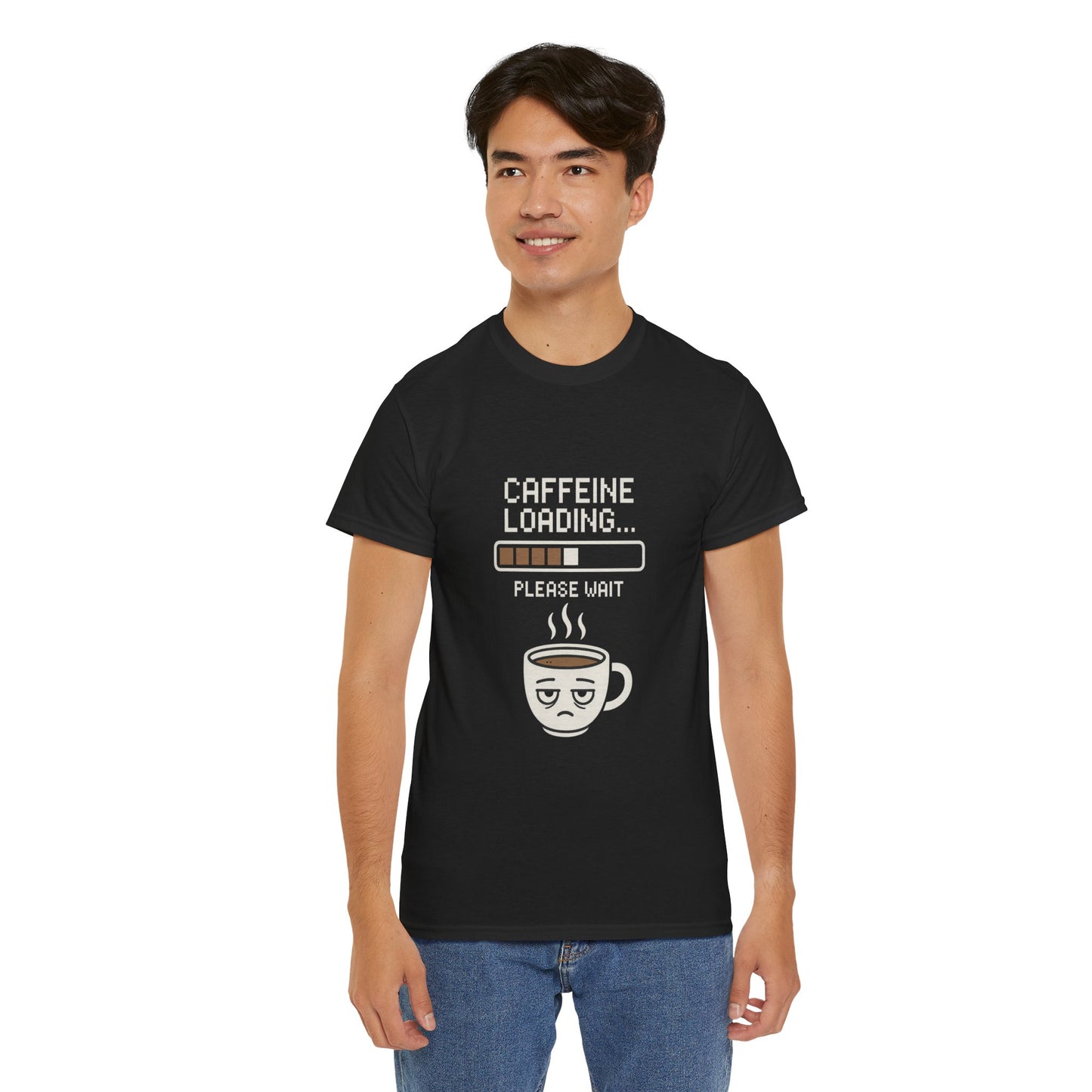 Caffeine Loading Tee - Funny Coffee Shirt, Unisex T-Shirt, Barista Gift, Casual Wear, Lazy Morning Tee, Coffee Lover Humor