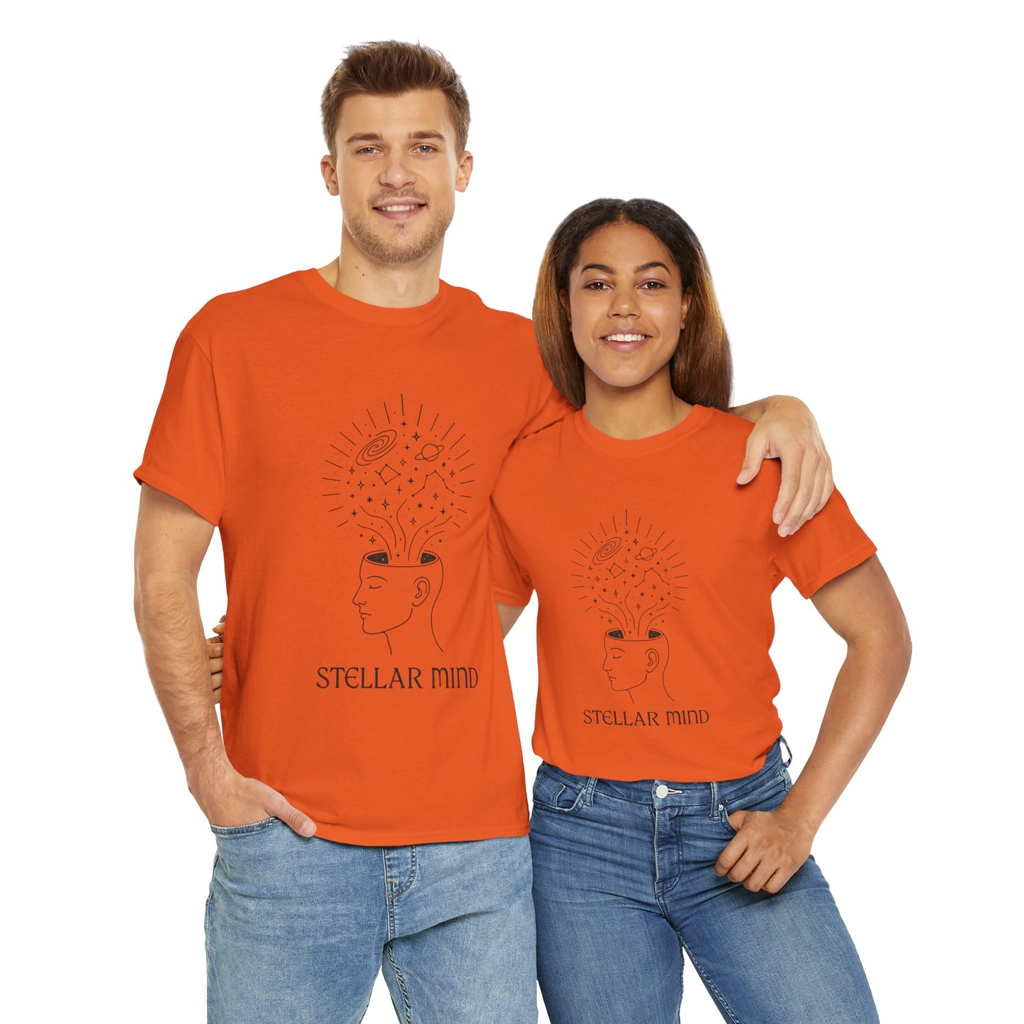 Stellar Mind Unisex T-Shirt, Cosmic Head Graphic Tee, Astrology Gift, Mindful Apparel, Universe Design Shirt, Spiritual Top