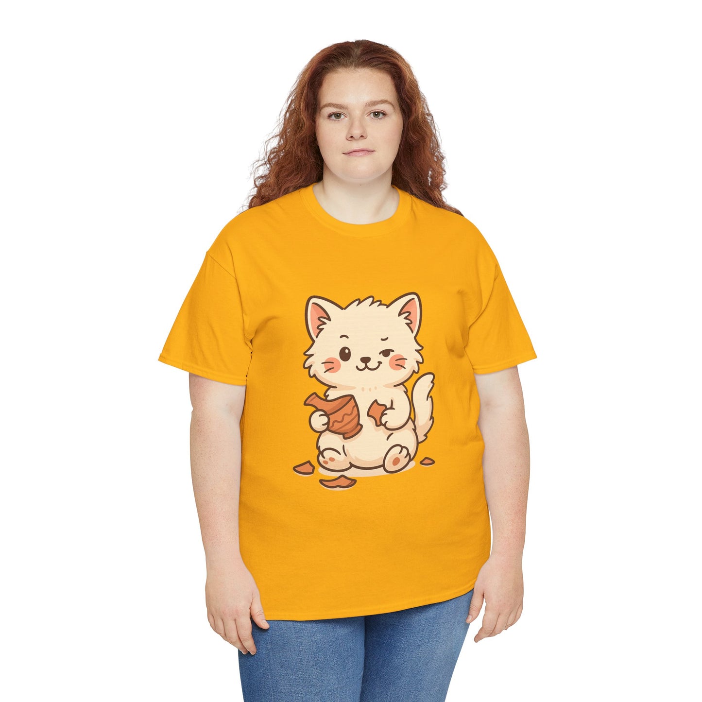 Cute Naughty Cat T-Shirt - Funny Kawaii Cat Shirt for Pet Lovers, Paws & Claws Collection