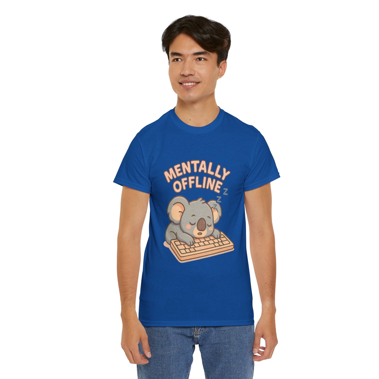 Mentally Offline Koala Shirt - Chill Lazy Unisex Tee for Relaxed Vibes