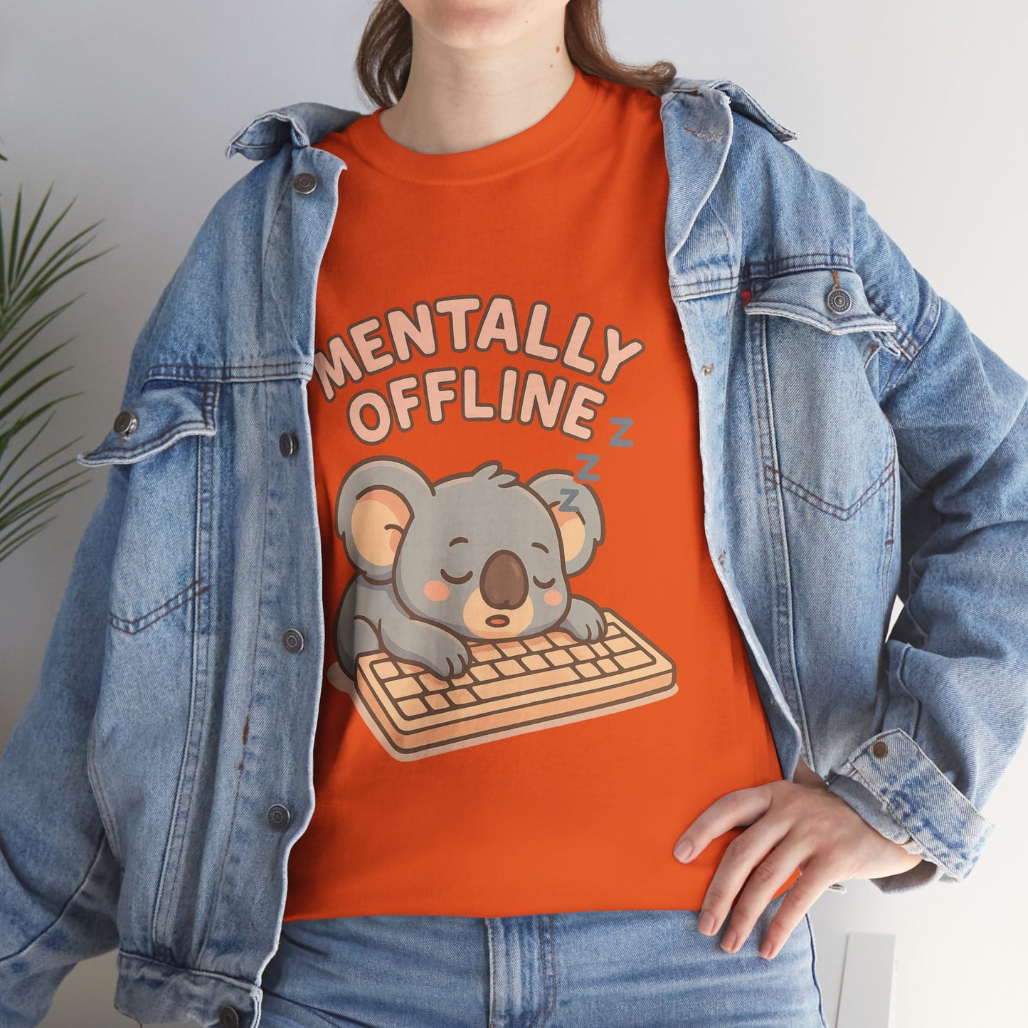 Mentally Offline Koala Shirt - Chill Lazy Unisex Tee for Relaxed Vibes
