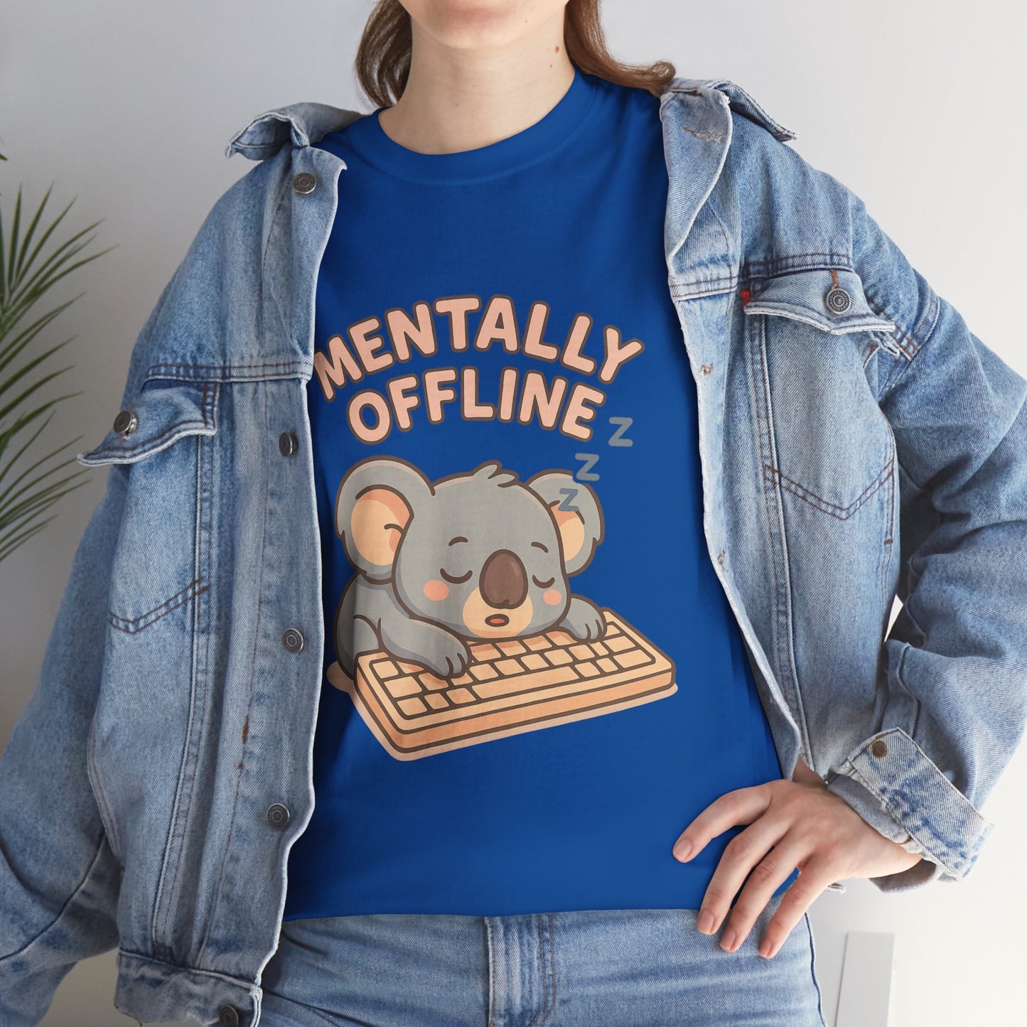 Mentally Offline Koala Shirt - Chill Lazy Unisex Tee for Relaxed Vibes