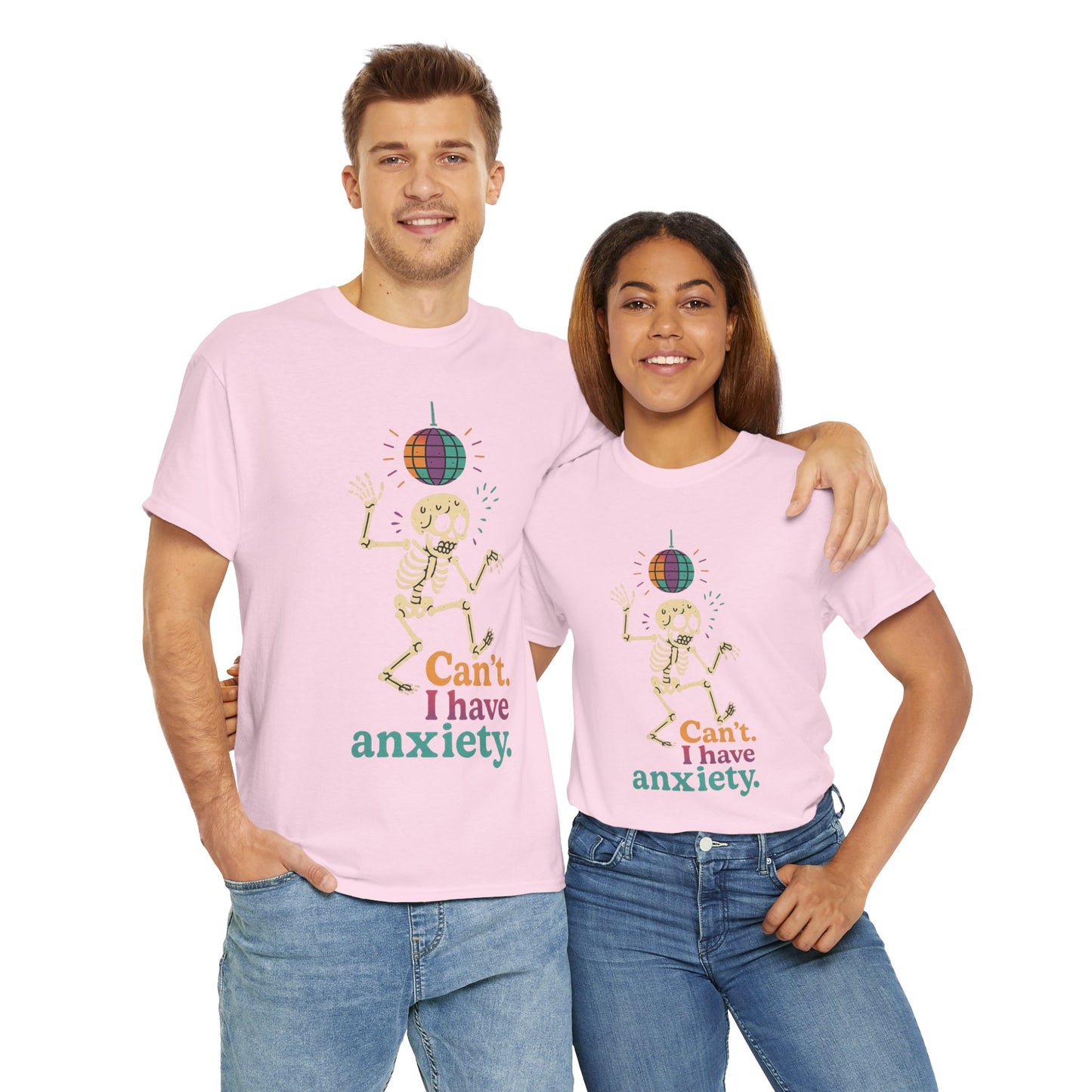 I Have Anxiety Shirt, Funny Dancing Skeleton Tee, Disco Party Meme Shirt, Social Anxiety Humor, Unisex Halloween Graphic