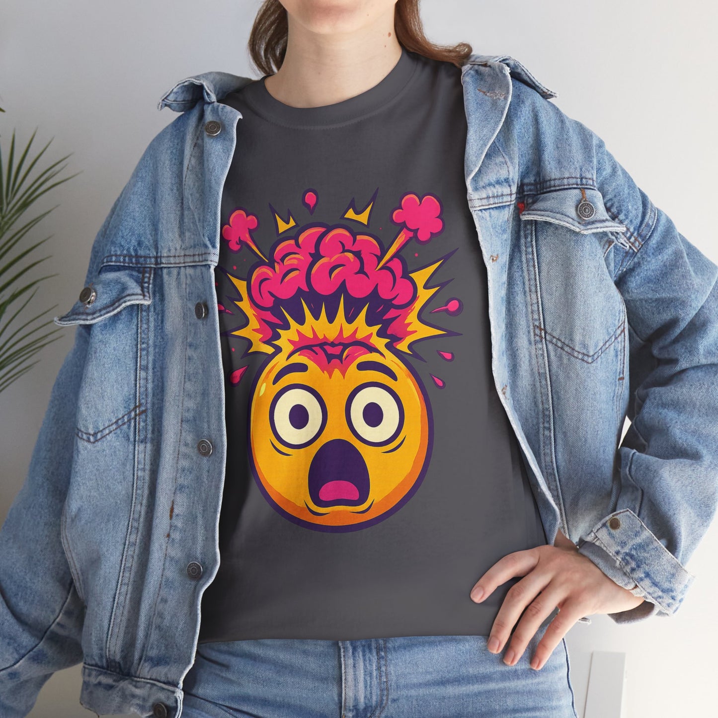Exploding Emoji T-Shirt, Emotional Damage Meme Tee, Funny Cartoon Shirt, Colorful Unisex Gift, Shocked Face Graphic