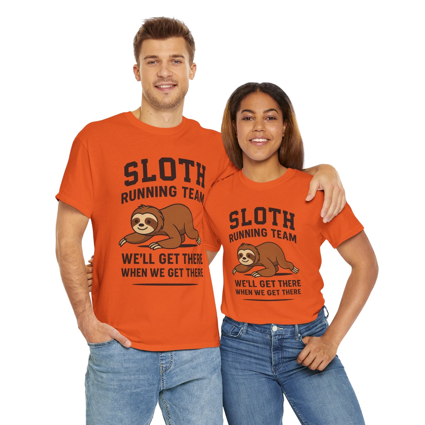 Sloth Running Team Shirt Funny Lazy Animal Tee Unisex Humor Gift Cool Fitness Top