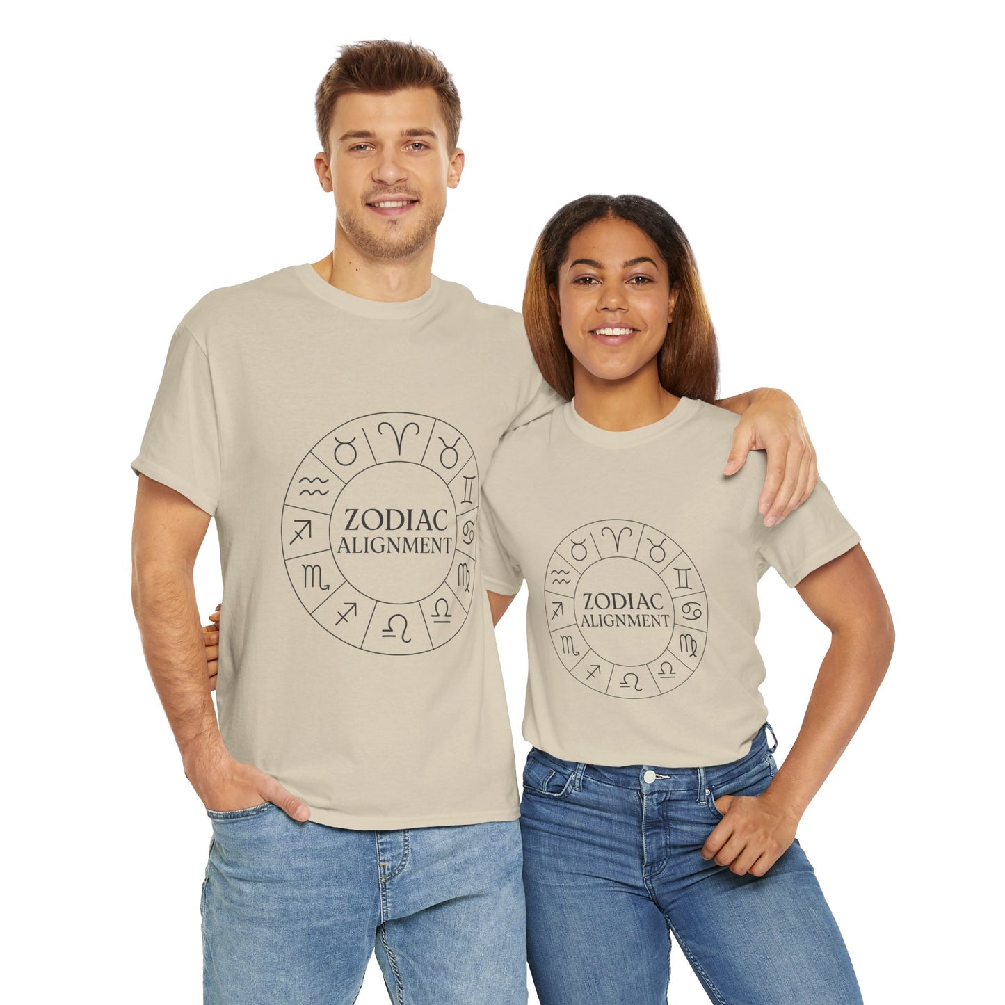 Zodiac Alignment Unisex T-Shirt, Astrology Signs Tee, Horoscope Graphic Shirt, Celestial Style Gift, Cosmic Star Sign Top