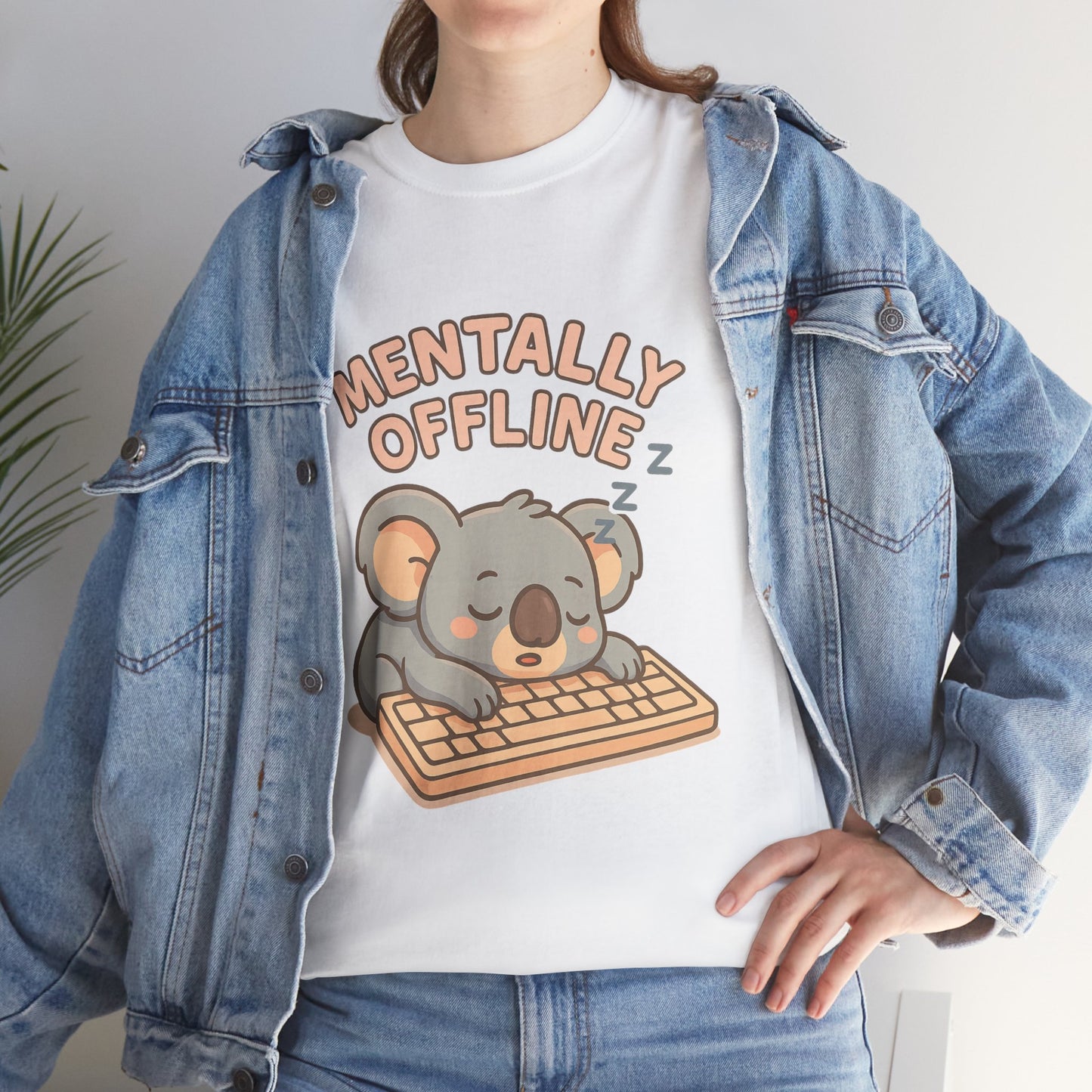 Mentally Offline Koala Shirt - Chill Lazy Unisex Tee for Relaxed Vibes