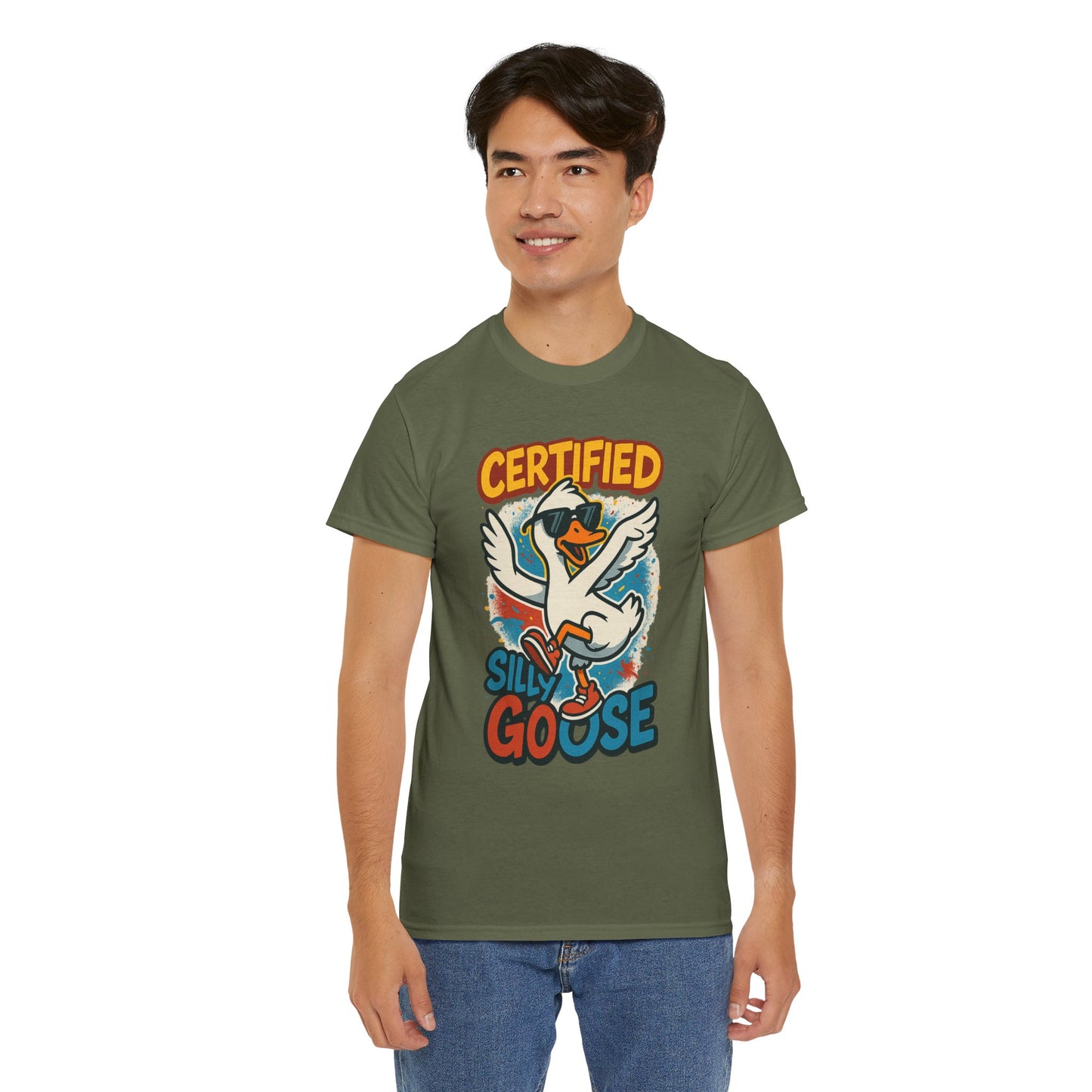 Silly Goose T-Shirt, Funny Cartoon Duck Tee, Quirky Meme Shirt, Retro Graphic, Cool Unisex Gift, Playful Goose Design