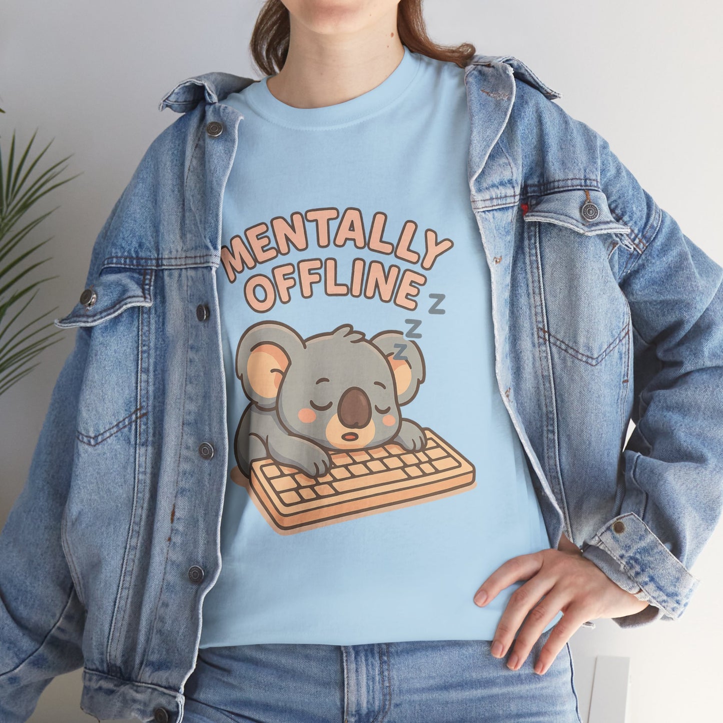 Mentally Offline Koala Shirt - Chill Lazy Unisex Tee for Relaxed Vibes