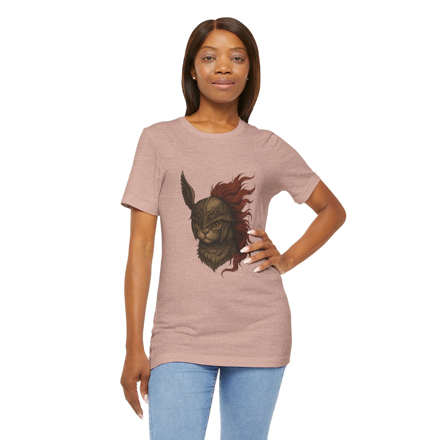 Malenia Cat Helmet Tee - Fantasy Cat T-Shirt, Elden Ring Inspired Shirt, Gamer Gift