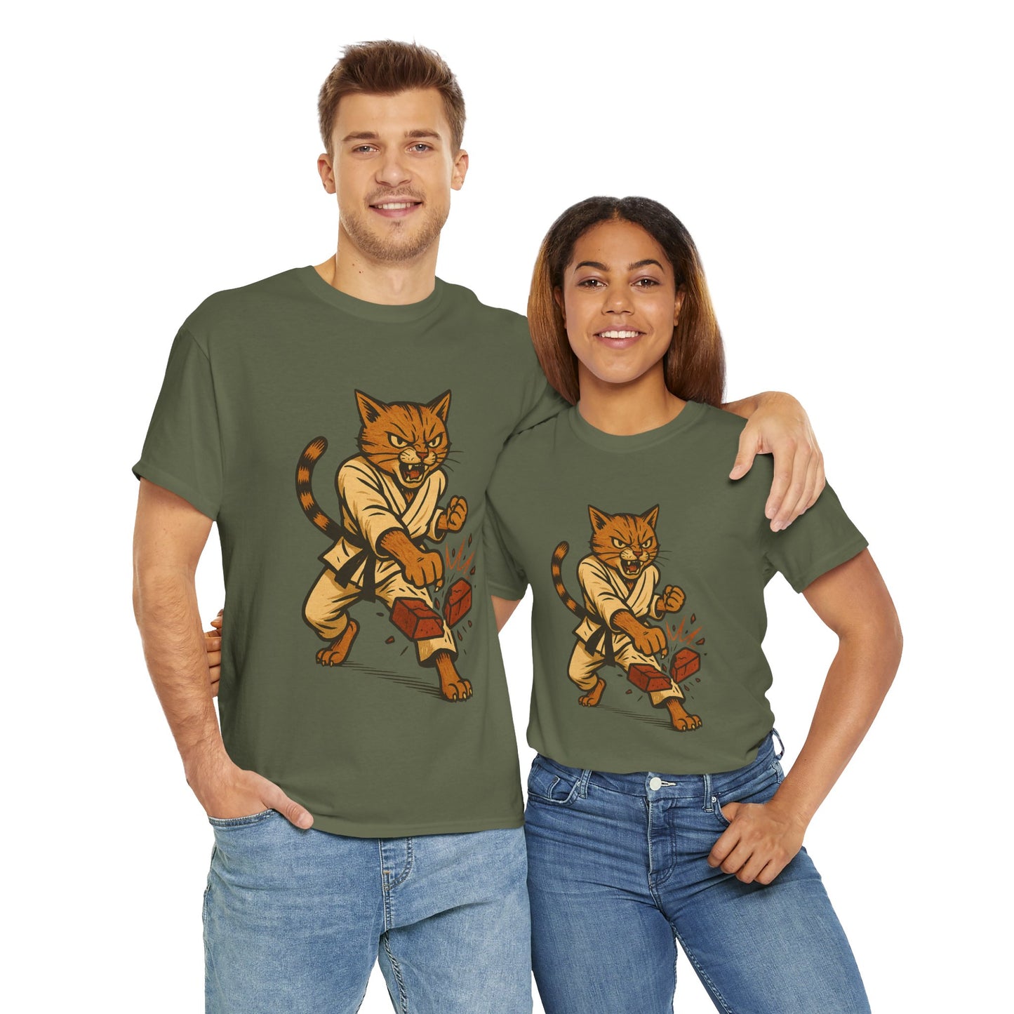 Karate Cat T-Shirt - Funny Martial Arts Unisex Tee for Cat Lovers, Paws & Claws Collection