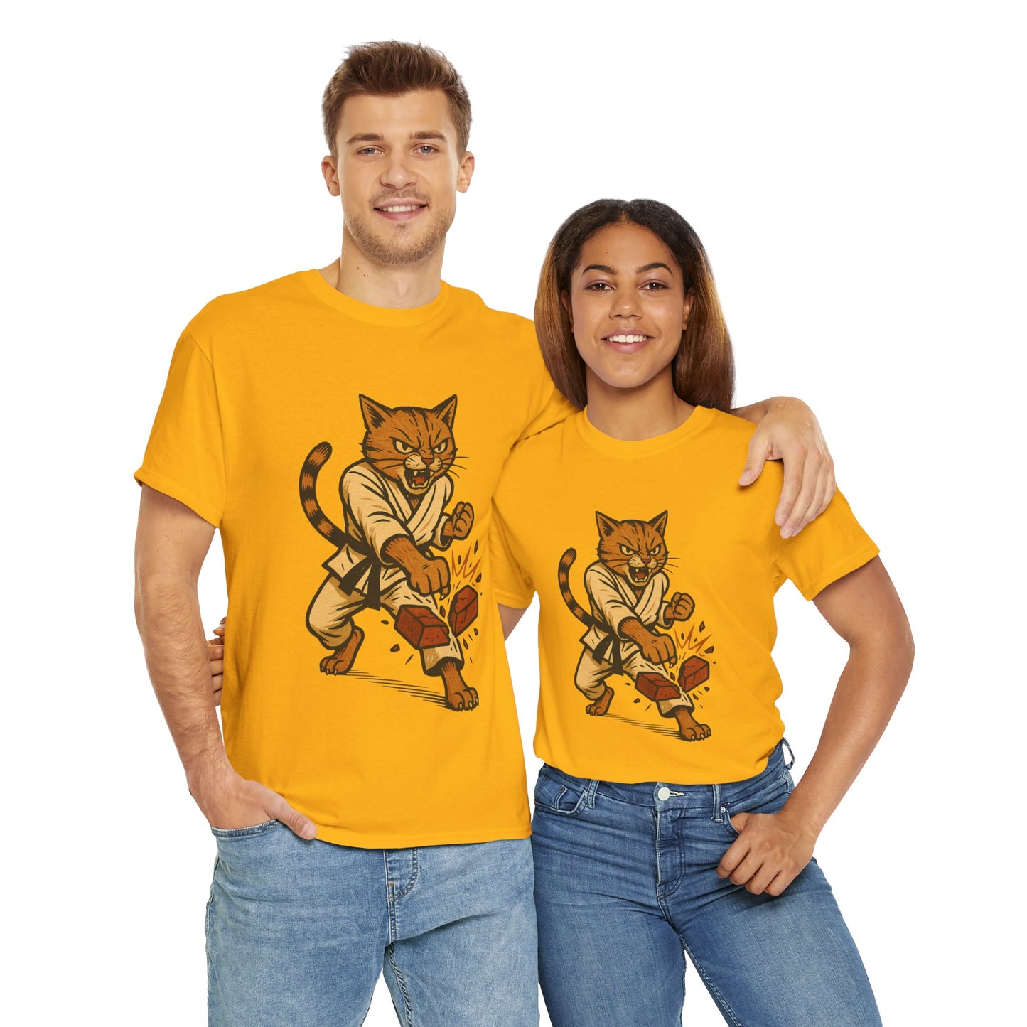 Karate Cat T-Shirt - Funny Martial Arts Unisex Tee for Cat Lovers, Paws & Claws Collection