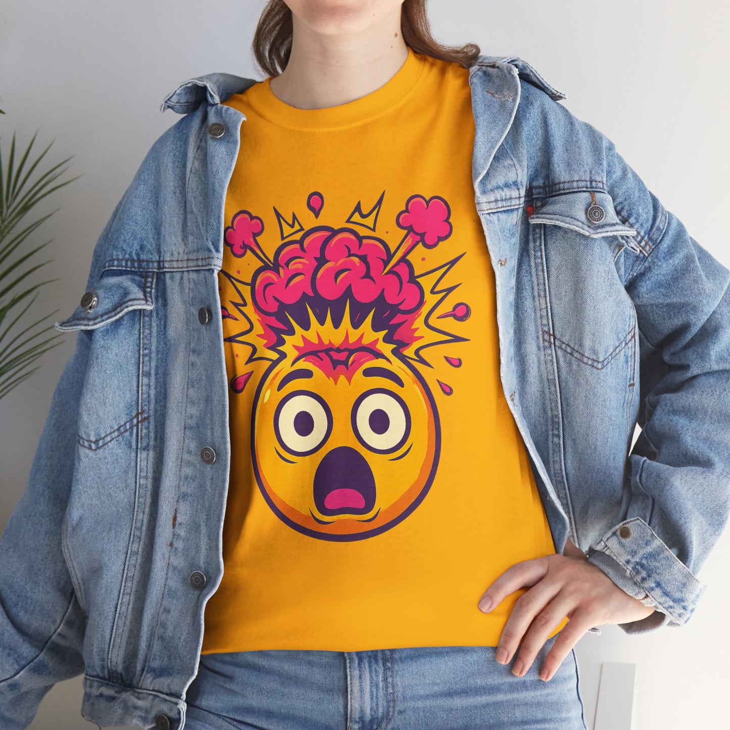 Exploding Emoji T-Shirt, Emotional Damage Meme Tee, Funny Cartoon Shirt, Colorful Unisex Gift, Shocked Face Graphic