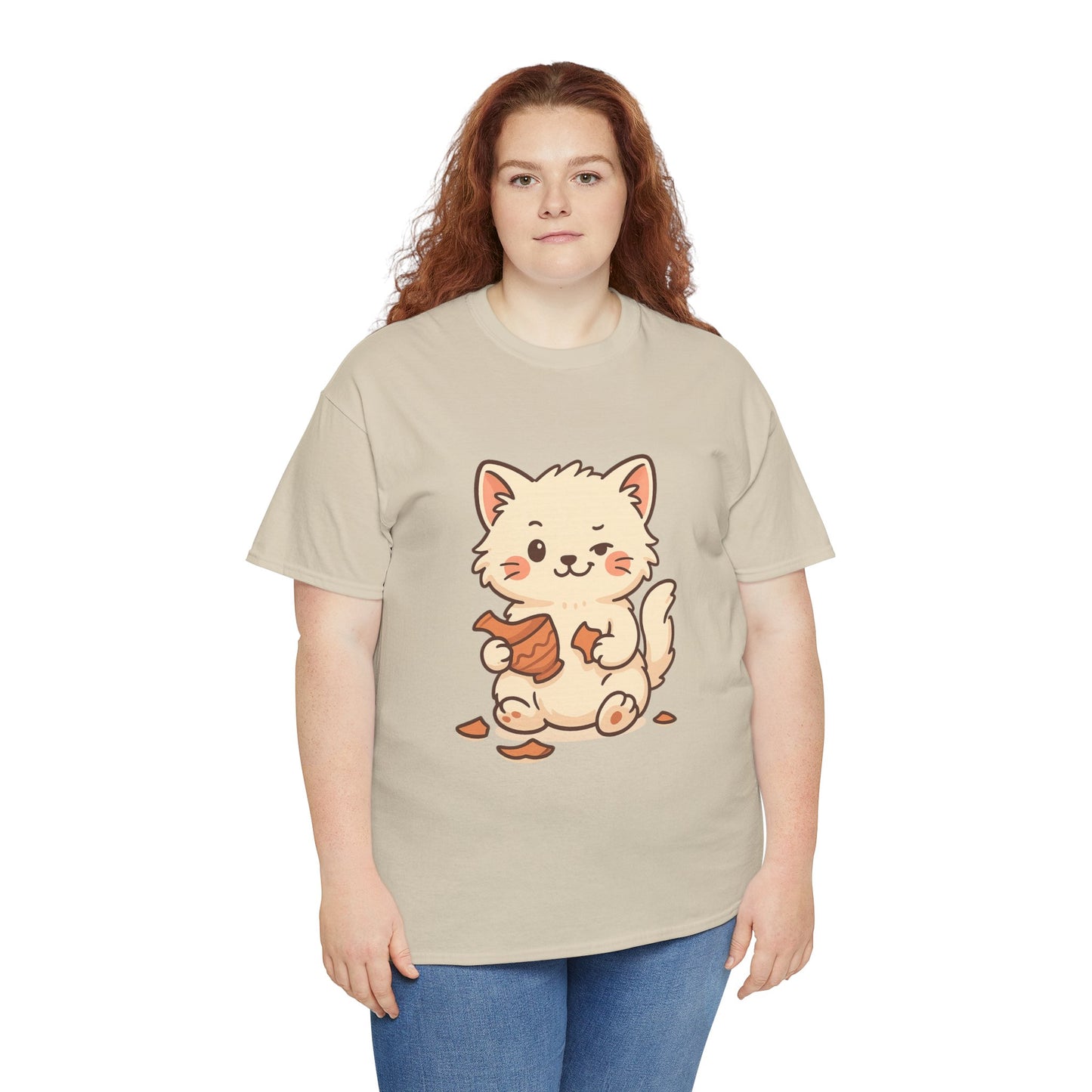 Cute Naughty Cat T-Shirt - Funny Kawaii Cat Shirt for Pet Lovers, Paws & Claws Collection