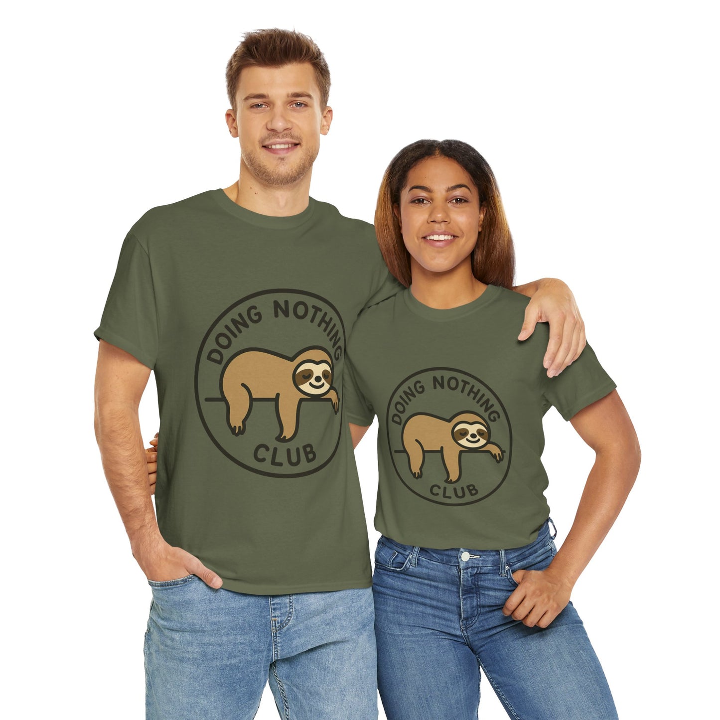 Lazy Cat Club Tee, Unisex Relaxed Fit T-Shirt, Funny Chill Shirt, Cute Cat Graphic Tee, Lounge Aesthetic Gift