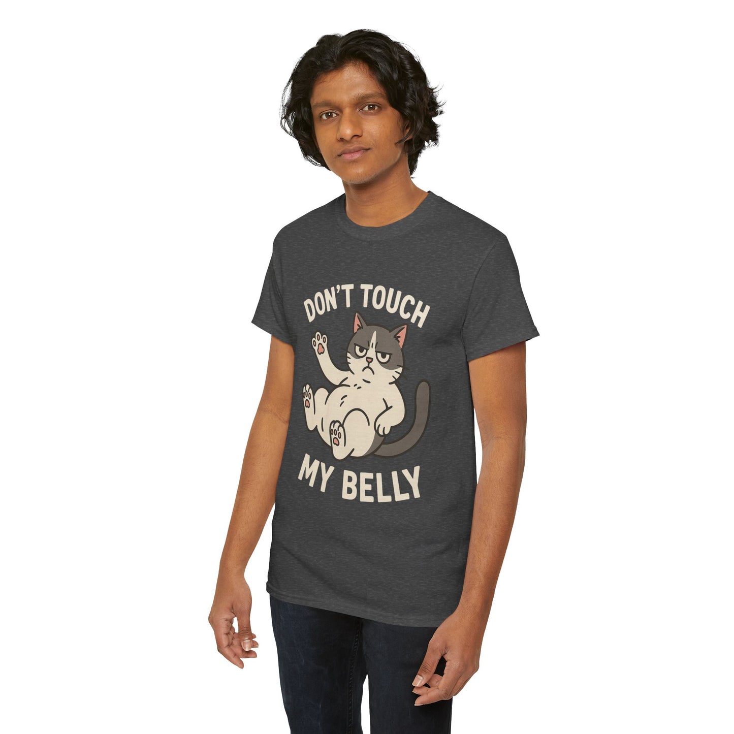 Dont Touch My Belly Cat Tee Grumpy Cat Graphic Shirt, Funny Unisex Gift
