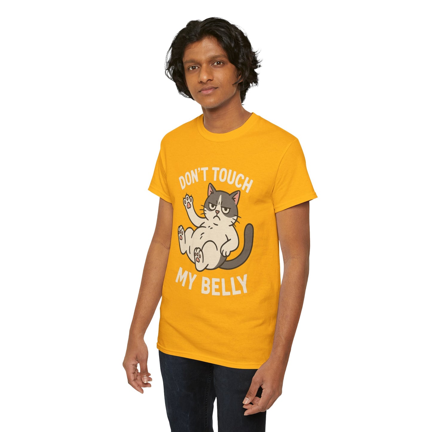 Dont Touch My Belly Cat Tee Grumpy Cat Graphic Shirt, Funny Unisex Gift