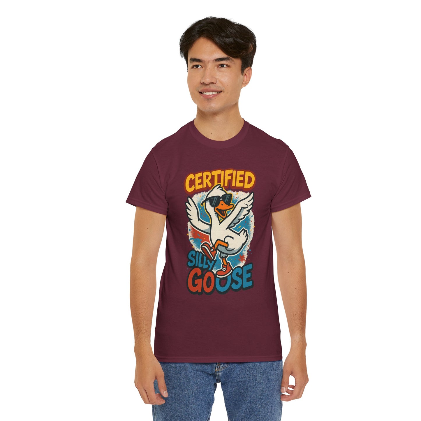 Silly Goose T-Shirt, Funny Cartoon Duck Tee, Quirky Meme Shirt, Retro Graphic, Cool Unisex Gift, Playful Goose Design