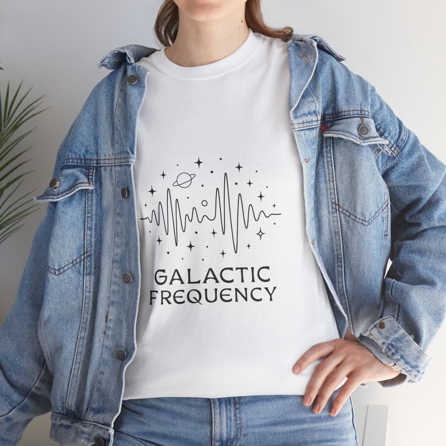 Galactic Frequency Unisex Tee, Cosmic Wave Shirt, Space Energy Graphic Tee, Astrology Gift, Stargazer Apparel, Spiritual Vibe
