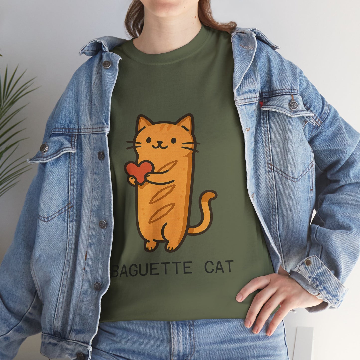 Baguette Cat T-Shirt Cute & Funny Cat Lover Tee