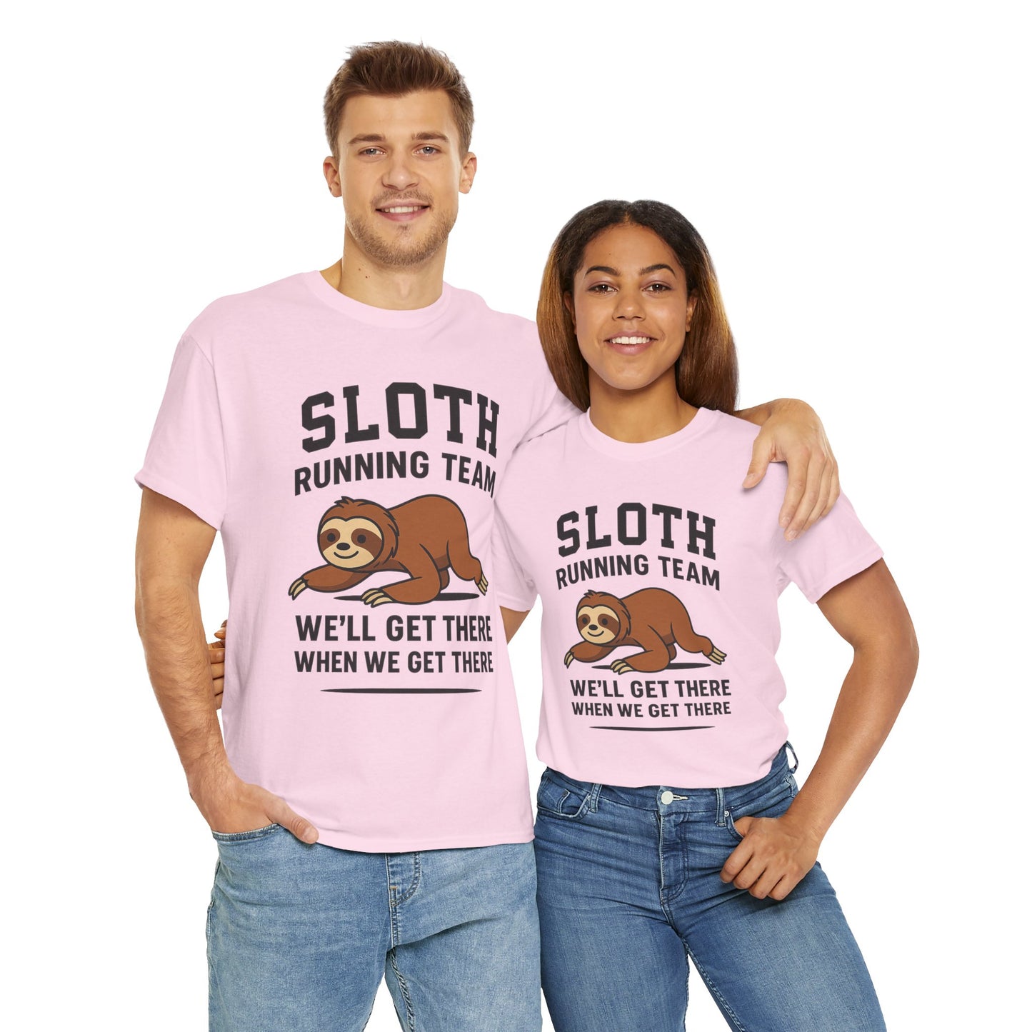 Sloth Running Team Shirt Funny Lazy Animal Tee Unisex Humor Gift Cool Fitness Top