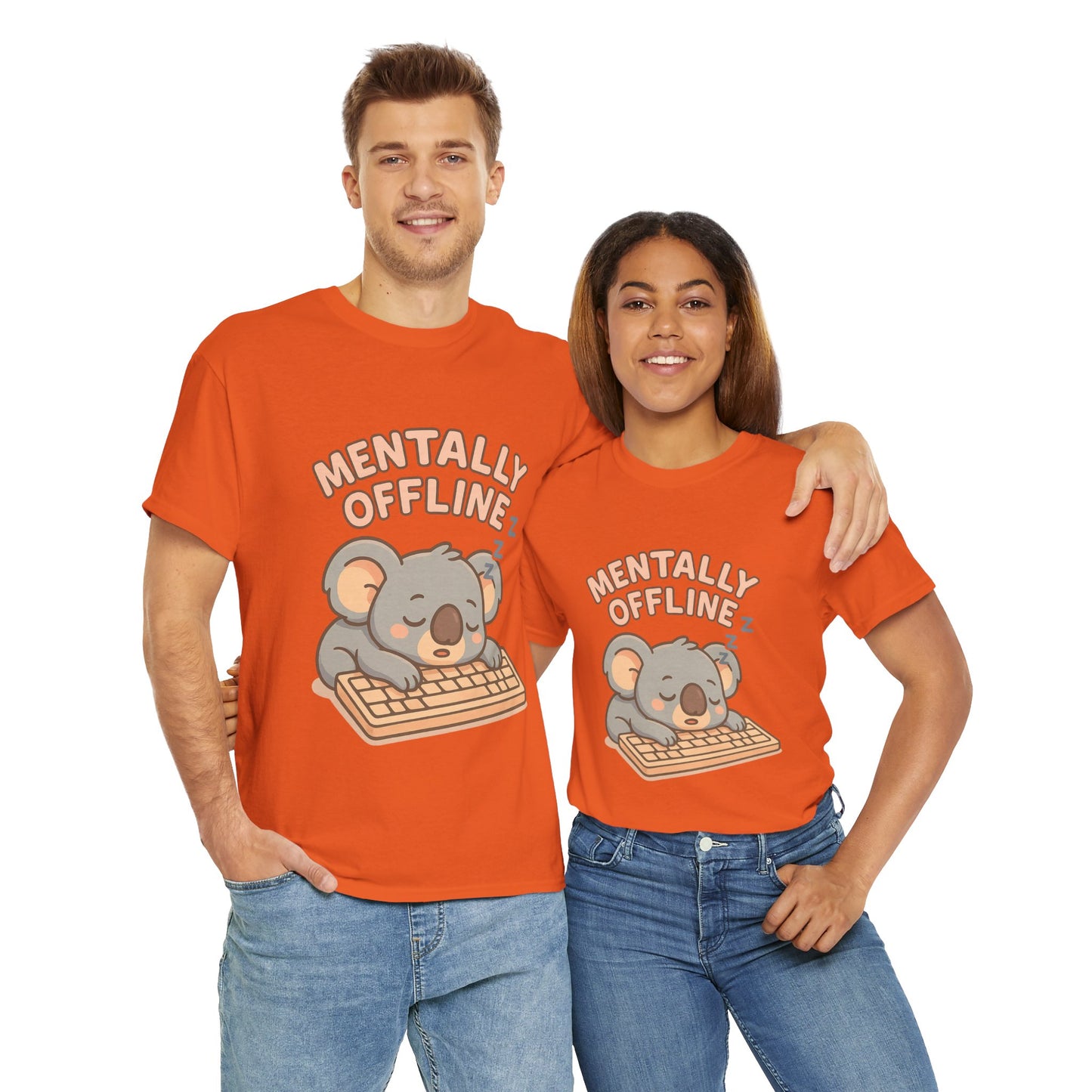 Mentally Offline Koala Shirt - Chill Lazy Unisex Tee for Relaxed Vibes