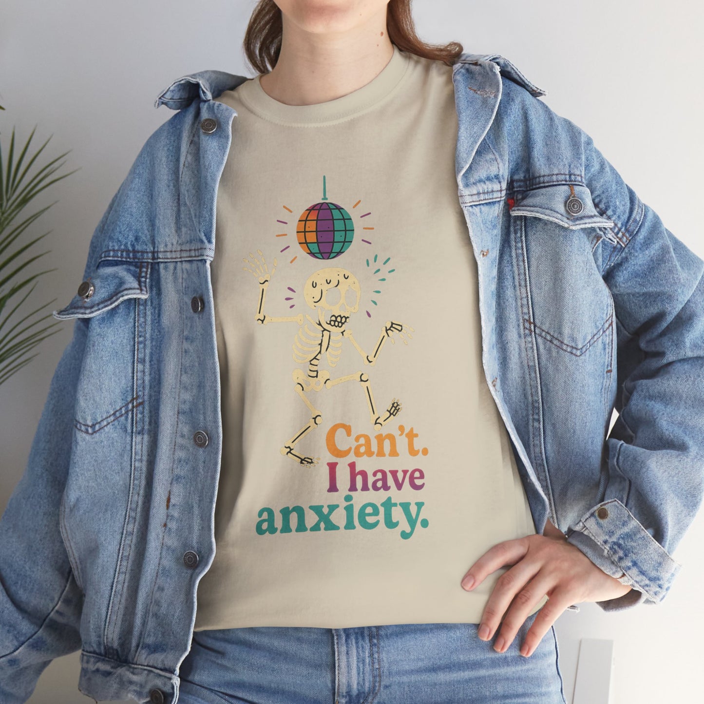 I Have Anxiety Shirt, Funny Dancing Skeleton Tee, Disco Party Meme Shirt, Social Anxiety Humor, Unisex Halloween Graphic